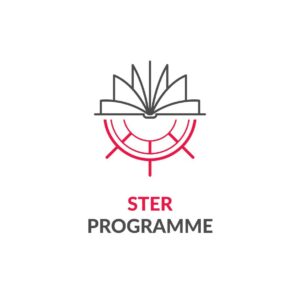 program logo: combination of anchor and book 