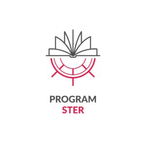 Logo programu: połaczenie kotwicy i ksiażki